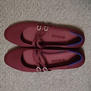 Rothy's Double straps Mary Jane flats in women's size 13 (Cabernet)